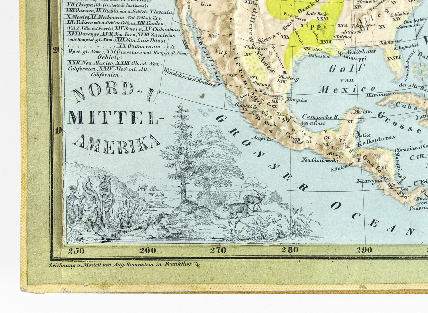 mellanamerika karta Sörmlands museum · SLM 59391   Karta i relief över Nord  och 