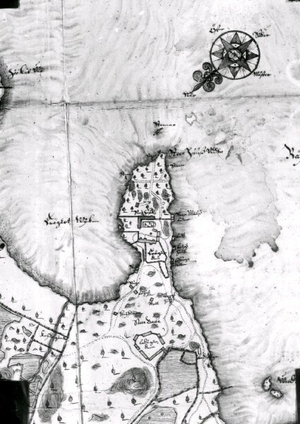 slott i sörmland karta Sörmlands museum · SLM R99 81 2   Karta över Rävsnäs slott från 1638
