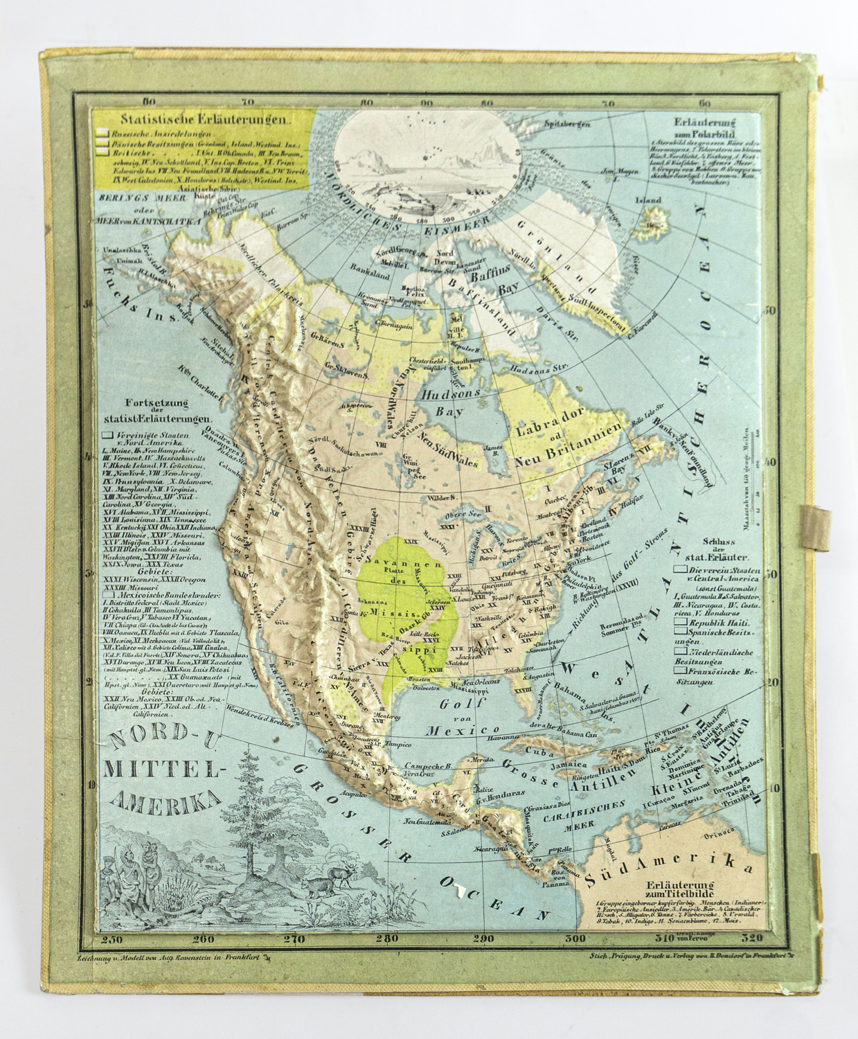 mellanamerika karta Sörmlands museum · SLM 59391   Karta i relief över Nord  och 