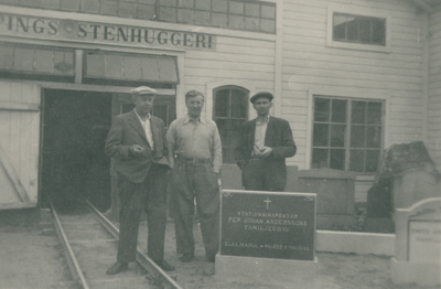 Nyköpings stenhuggeri år 1949.