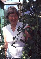 Astrid Olsson i sitt växthus 1997