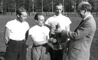 Bågskyttetävling på Nyköpingshus år 1955