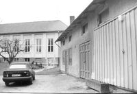 Stallet vid S:t Nicolai kyrka. Rivet 1993.