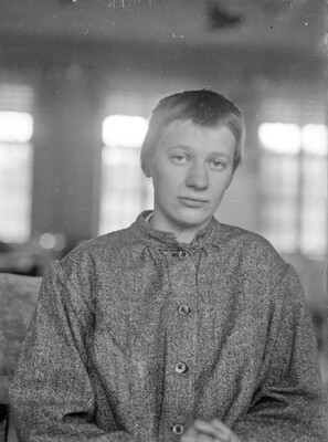 Patient på Nyköpings hospital, 1920-tal.