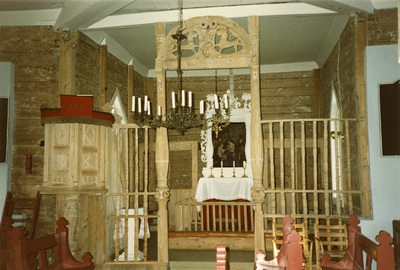 Karasjoks gamla kyrka, interiör