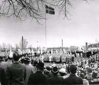 Kungabesök på Nyköpingshus år 1957