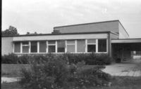 Cafeteria och träningslägenhet på Sundby sjukhusområde i Strängnäs 1986
