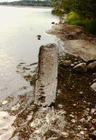 Stockbåt funnen i sjön Eknaren vid Lindö slott