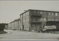 Fors ullspinneriers gamla fabriksbyggnader 1977 i Nyköping