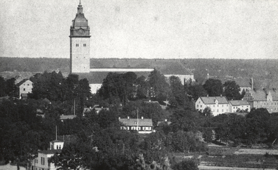 Utsikt från Långberget norrut mot Kyrkberget.