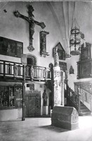 Interiör från Strängnäs domkyrka, sannolikt från kyrkomuseet skapat 1910