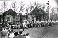 Kungabesök på Nyköpingshus år 1957