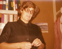 Ruth Ekinge hemma i villan i Stenkulla, Nyköping, på 1970-talet