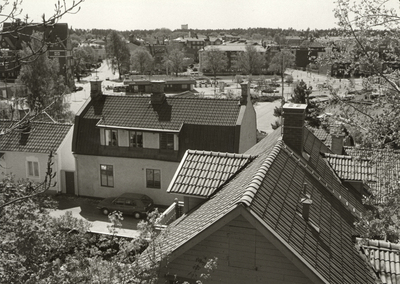 Utsikt från Kvarnbacken mot Västervikstorget i Strängnäs