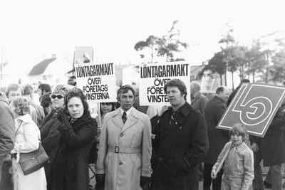 Första-majdemonstration i Oxelösund på 1970-talet