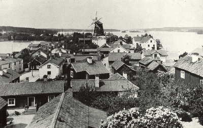 Utsikt över Västervikskvarteren i Strängnäs