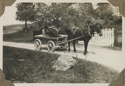Lennart, häst och vagn 1931