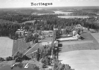 Flygbild - Solbacka Läroverk, 1946