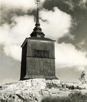 Västra klockstapeln i Nyköping 1957