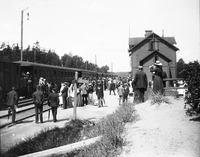 Oxelösunds järnvägsstation, cirka 1900