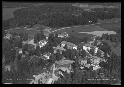 Flygfoto - Solbacka Läroverk, Stjärnhov