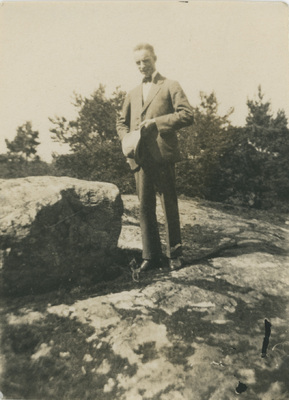 Einar Höglund på en bergknalle