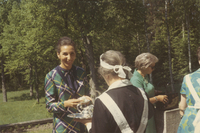 Madame Habib Bourguiba på studiebesök