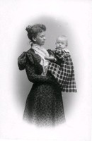 Porträtt av en kvinna med sitt barn.
