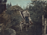 Kolarkojan i Tivedskogen, Axel Eriksson med sina jakthundar