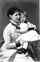 Porträtt av mor med barn