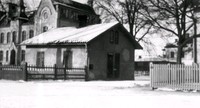 Grindstugan vid Löwenska skolan på Östra Trädgårdsgatan 5 i Nyköping år 1935