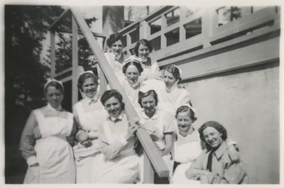 Sjuksystrar på Kullbergska ca 1941