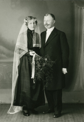 Brudparet Olof Forsström och Maria Elisabeth Carlgren