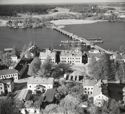 Strängnäs, utsikt från domkyrkotornet mot nordost.