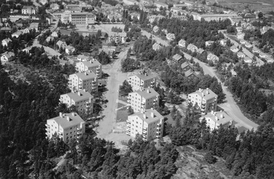 Flygfoto över Oxelösund 1954
