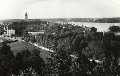Utsikt över Strängnäs från Långberget.
