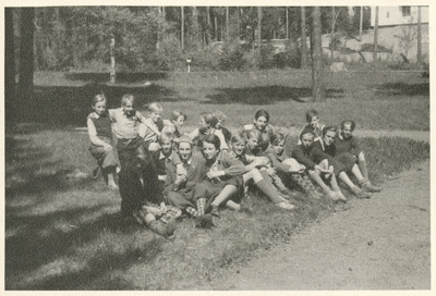 Elever vid Solbacka Läroverks elevhem Klostret, 1940-tal