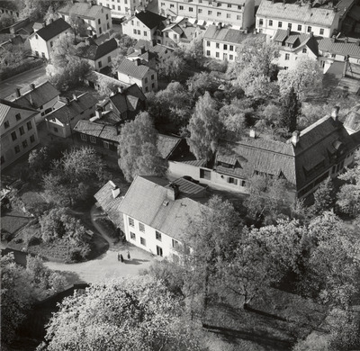 Strängnäs, utsikt från domkyrkotornet mot norr.