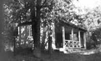 Paviljong på Sundby sjukhusområde vid Strängnäs 1986