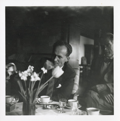 Tor Lundberg och Harry Berger, lärare på Solbacka Läroverk, 1950-tal