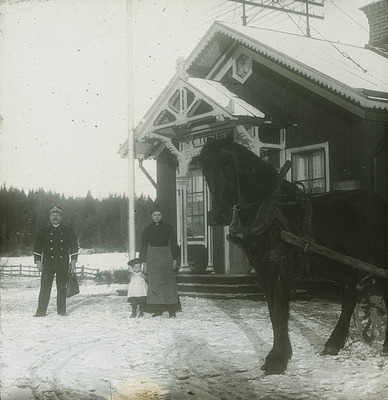 Tvetabergs järnvägsstation i Tveta socken, Södertälje