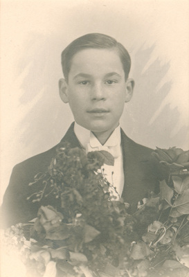 Arne Wohlins konfirmationsfoto, 1923-1924.