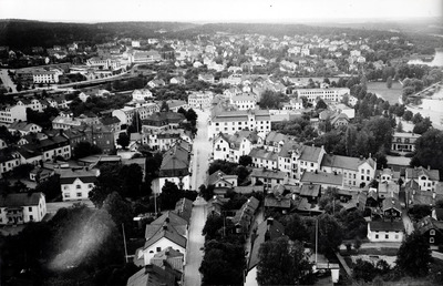 Strängnäs, utsikt från domkyrkotornet åt väster.