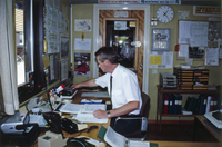 Trafikledare Ronny Lundell på sitt kontor