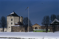 Buss utanför Nyköpingshus, mars 1988