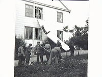 Civilförsvaret i Björkvik övar år 1952