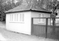 Paviljong på Sundby sjukhusområde, Strängnäs 1986