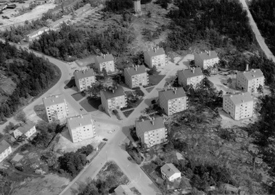 Flygfoto över Oxelösund 1962