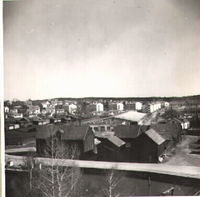 Ringvägen vid hamnmagasinen i Nyköping, 1950