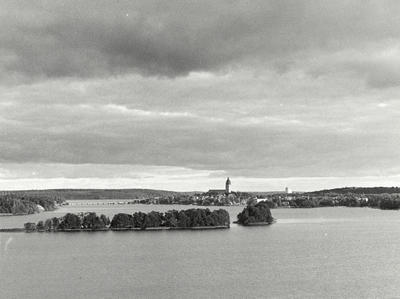 Utsikt mot Strängnäs från krönet av den nya bron.